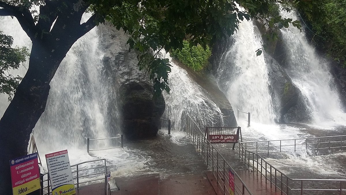 Five Falls, Courtallam's main falls